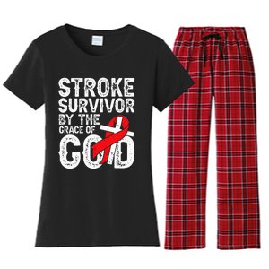 Stroke Survivor By The Grace Of God Stroke Survivor Women's Flannel Pajama Set