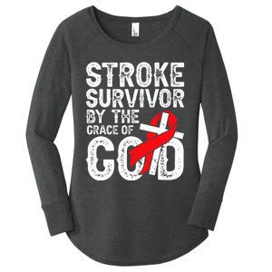 Stroke Survivor By The Grace Of God Stroke Survivor Women's Perfect Tri Tunic Long Sleeve Shirt