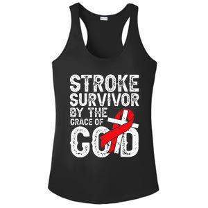 Stroke Survivor By The Grace Of God Stroke Survivor Ladies PosiCharge Competitor Racerback Tank