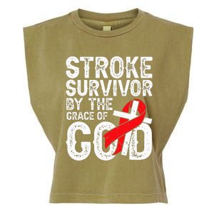 Stroke Survivor By The Grace Of God Stroke Survivor Garment-Dyed Women's Muscle Tee