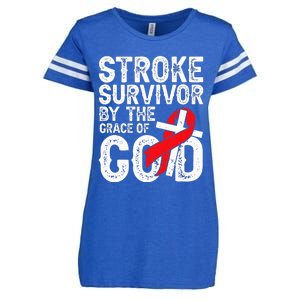 Stroke Survivor By The Grace Of God Stroke Survivor Enza Ladies Jersey Football T-Shirt