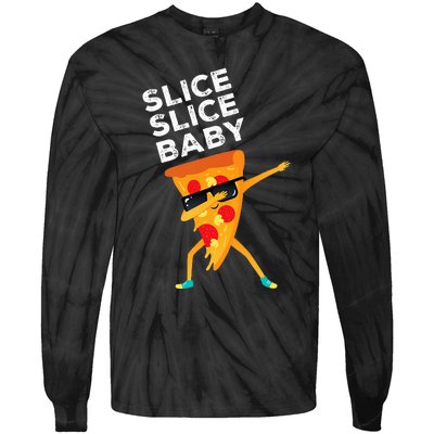 Slice Slice Baby Funny Pizza Lover design Tie-Dye Long Sleeve Shirt