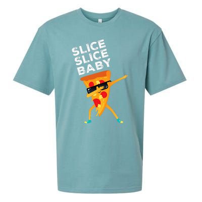 Slice Slice Baby Funny Pizza Lover design Sueded Cloud Jersey T-Shirt