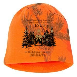 She Shall Bring Forth A Son O Come Let Us Adore Him Kati - Camo Knit Beanie