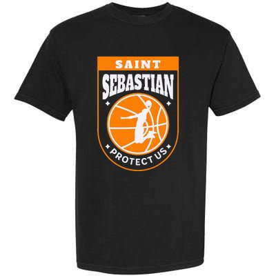 St Sebastian Basketball Dunk Saint Of Sports Athletes Garment-Dyed Heavyweight T-Shirt