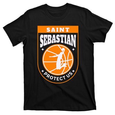 St Sebastian Basketball Dunk Saint Of Sports Athletes T-Shirt