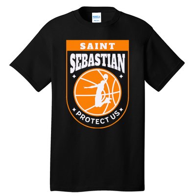 St Sebastian Basketball Dunk Saint Of Sports Athletes Tall T-Shirt