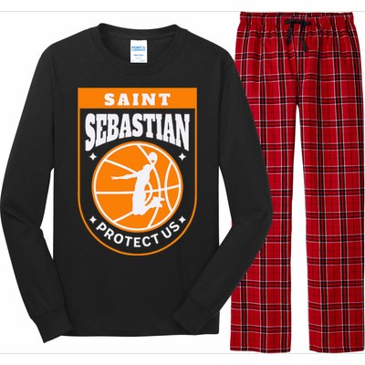 St Sebastian Basketball Dunk Saint Of Sports Athletes Long Sleeve Pajama Set