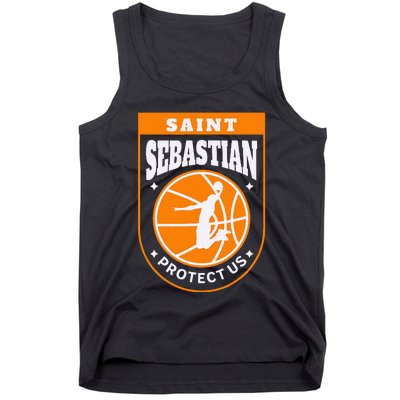 St Sebastian Basketball Dunk Saint Of Sports Athletes Tank Top