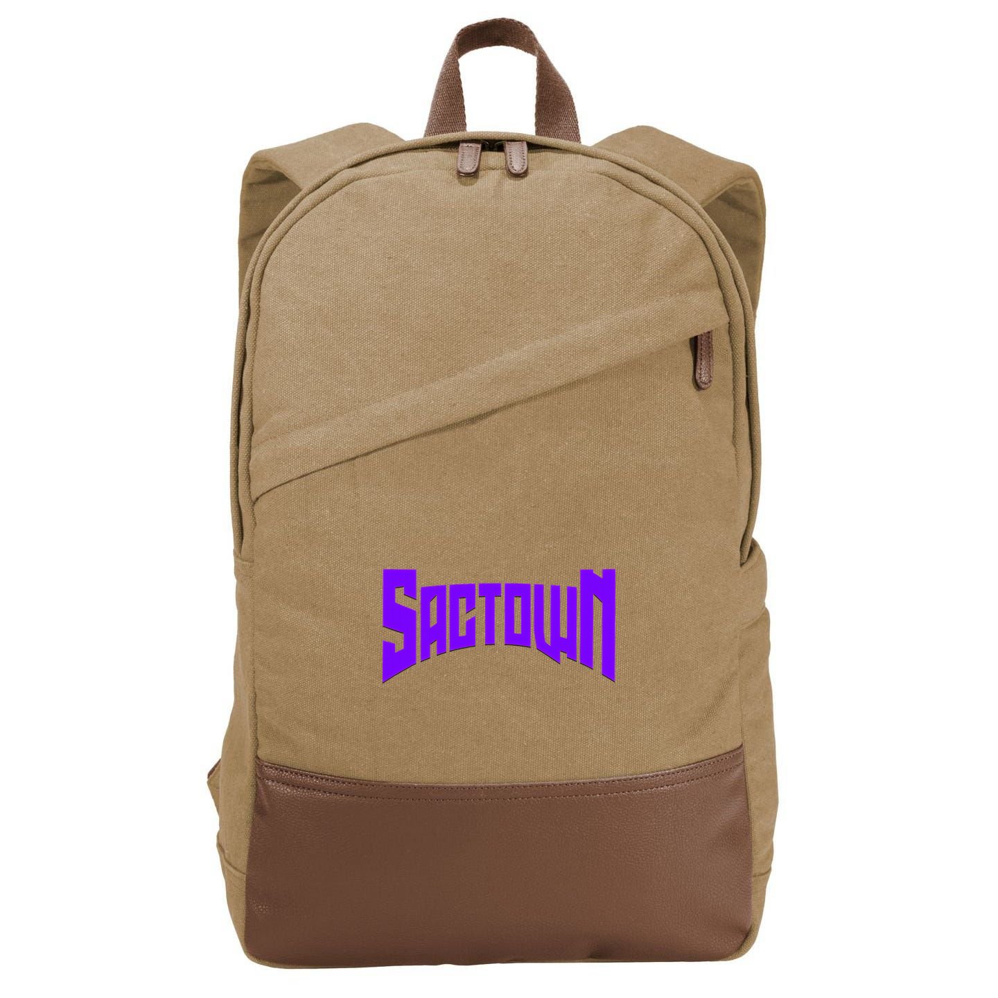 Sactown Sacramento Basketball Cotton Canvas Backpack