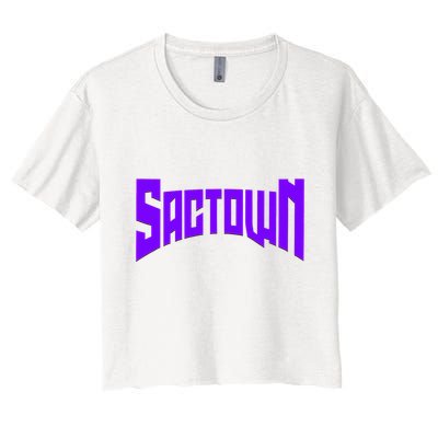 Sactown Sacramento Basketball Women's Crop Top Tee