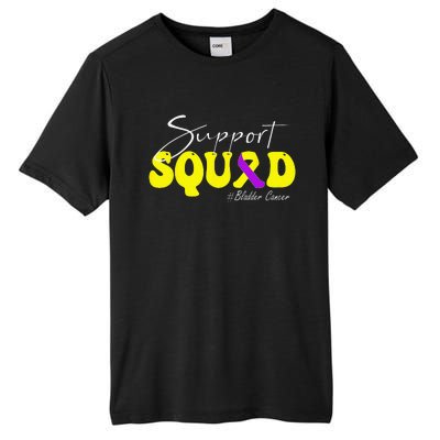 Support Squad Bladder Cancer Awareness Yellow & Purple Tall Fusion ChromaSoft Performance T-Shirt