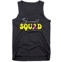 Support Squad Bladder Cancer Awareness Yellow & Purple Tank Top