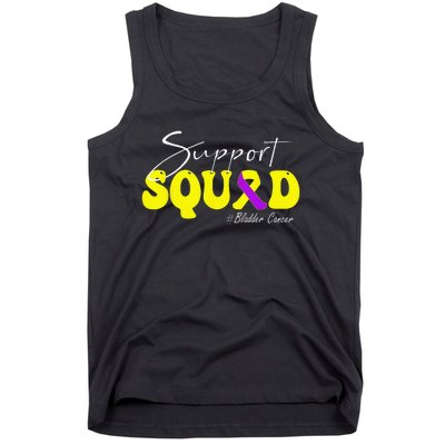 Support Squad Bladder Cancer Awareness Yellow & Purple Tank Top