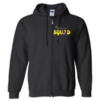 Support Squad Bladder Cancer Awareness Yellow & Purple Full Zip Hoodie