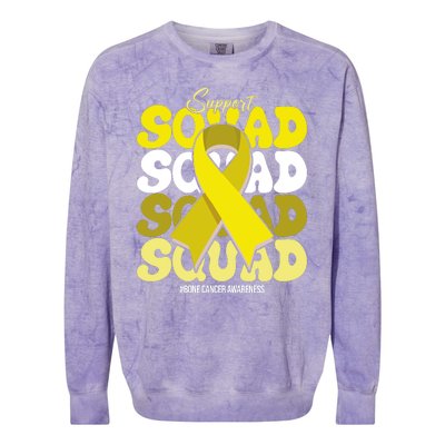 Support Squad Bone Cancer Awareness Colorblast Crewneck Sweatshirt