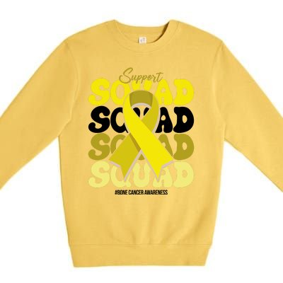 Support Squad Bone Cancer Awareness Premium Crewneck Sweatshirt