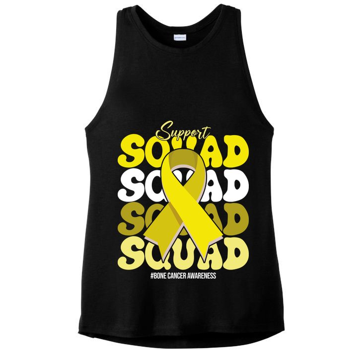 Support Squad Bone Cancer Awareness Ladies PosiCharge Tri-Blend Wicking Tank