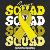 Support Squad Bone Cancer Awareness Garment-Dyed Heavyweight T-Shirt