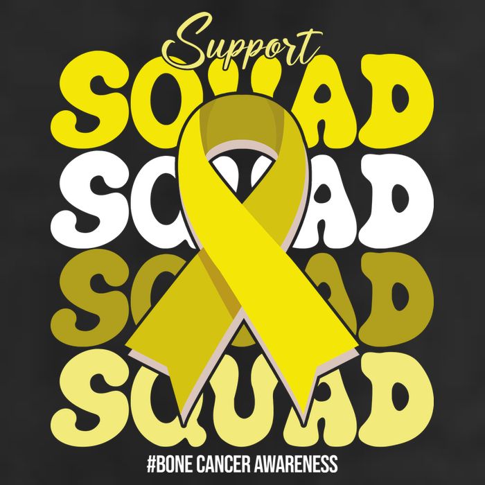Support Squad Bone Cancer Awareness Garment-Dyed Heavyweight T-Shirt