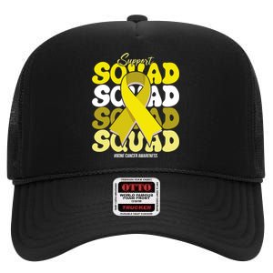 Support Squad Bone Cancer Awareness High Crown Mesh Back Trucker Hat