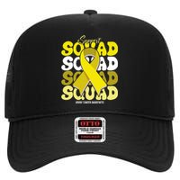 Support Squad Bone Cancer Awareness High Crown Mesh Back Trucker Hat