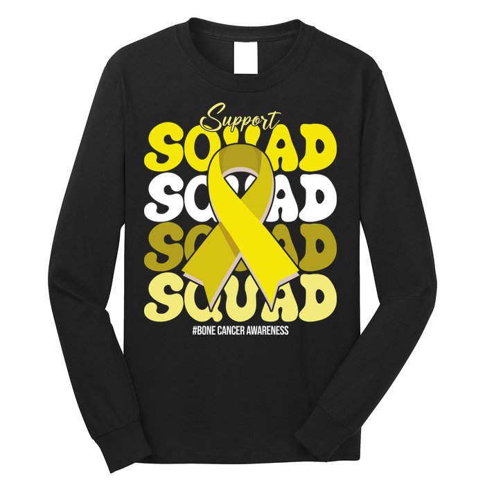 Support Squad Bone Cancer Awareness Long Sleeve Shirt
