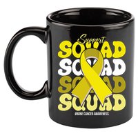 Support Squad Bone Cancer Awareness 11oz C Handle Ceramic Mug