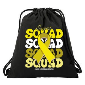 Support Squad Bone Cancer Awareness Drawstring Bag