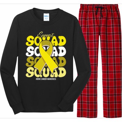 Support Squad Bone Cancer Awareness Long Sleeve Pajama Set