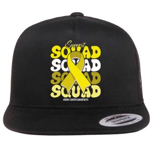 Support Squad Bone Cancer Awareness Flat Bill Trucker Hat