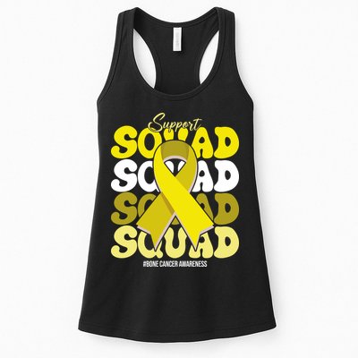Support Squad Bone Cancer Awareness Women's Racerback Tank