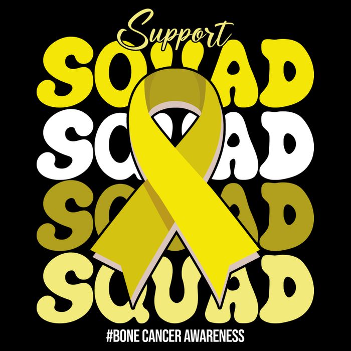 Support Squad Bone Cancer Awareness Ladies Long Sleeve Shirt