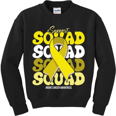 Support Squad Bone Cancer Awareness Kids Sweatshirt