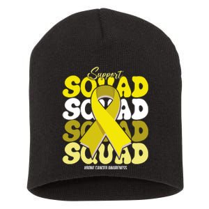 Support Squad Bone Cancer Awareness Short Acrylic Beanie