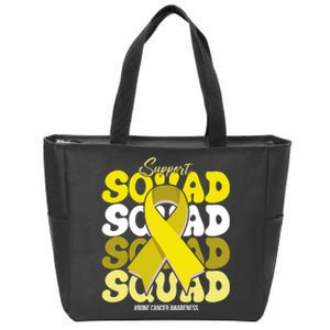 Support Squad Bone Cancer Awareness Zip Tote Bag