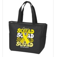 Support Squad Bone Cancer Awareness Zip Tote Bag