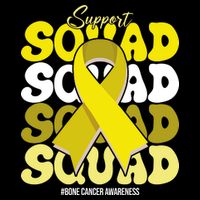 Support Squad Bone Cancer Awareness Zip Tote Bag