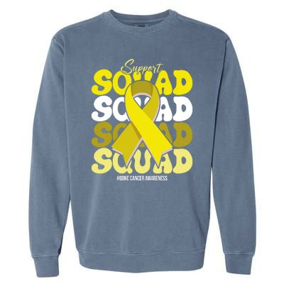 Support Squad Bone Cancer Awareness Garment-Dyed Sweatshirt