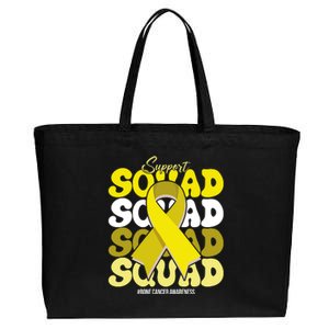 Support Squad Bone Cancer Awareness Cotton Canvas Jumbo Tote