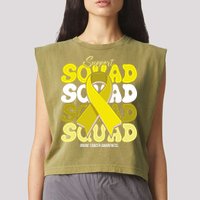 Support Squad Bone Cancer Awareness Garment-Dyed Women's Muscle Tee