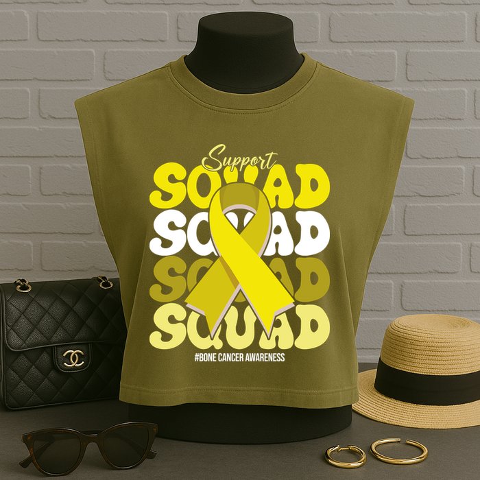 Support Squad Bone Cancer Awareness Garment-Dyed Women's Muscle Tee