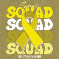 Support Squad Bone Cancer Awareness Garment-Dyed Women's Muscle Tee