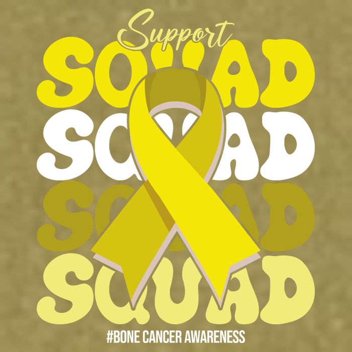 Support Squad Bone Cancer Awareness Garment-Dyed Women's Muscle Tee