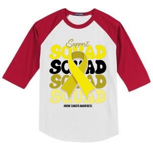 Support Squad Bone Cancer Awareness Kids Colorblock Raglan Jersey