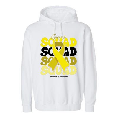 Support Squad Bone Cancer Awareness Garment-Dyed Fleece Hoodie