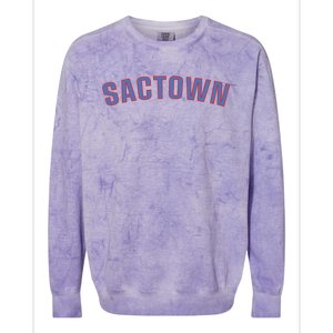 Sactown - SacraM.e.nto Basketball Colorblast Crewneck Sweatshirt