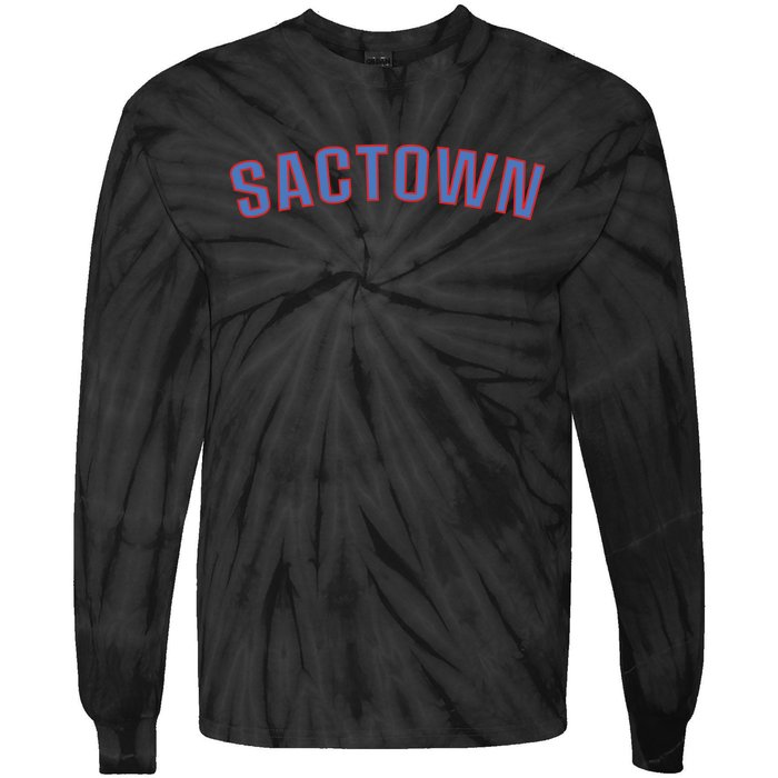 Sactown - SacraM.e.nto Basketball Tie-Dye Long Sleeve Shirt