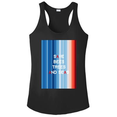 Showyourstripes – Save Bees Trees And Seas Global Warming Gift Ladies PosiCharge Competitor Racerback Tank