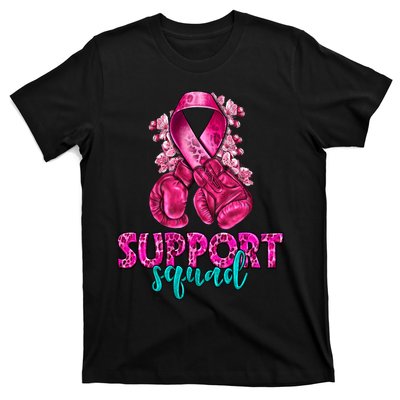 Support Squad Breast Cancer Awareness Boxing Gloves T-Shirt